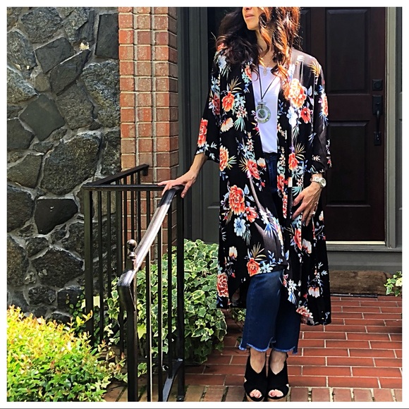 ✨LAST ONE SALE✨Floral long kimono duster - Picture 8 of 8